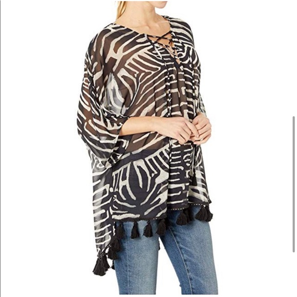 Show Me Your Mumu Zebra Print Tennessee Tassel Tunic XS - Picture 9 of 9